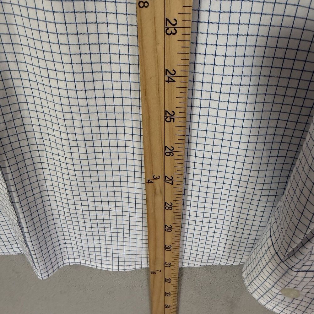 Vineyard Vines Classic Fit Tucker Shirt Mens XL White Blue Check Long Sleeve - Picture 5 of 8